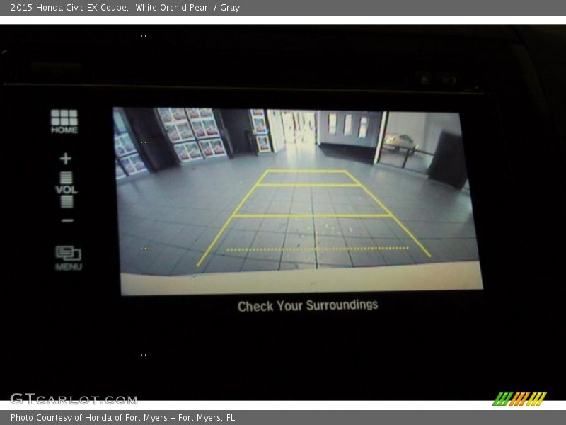 White Orchid Pearl / Gray 2015 Honda Civic EX Coupe