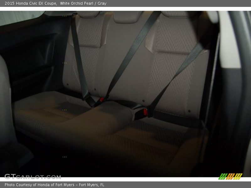 White Orchid Pearl / Gray 2015 Honda Civic EX Coupe