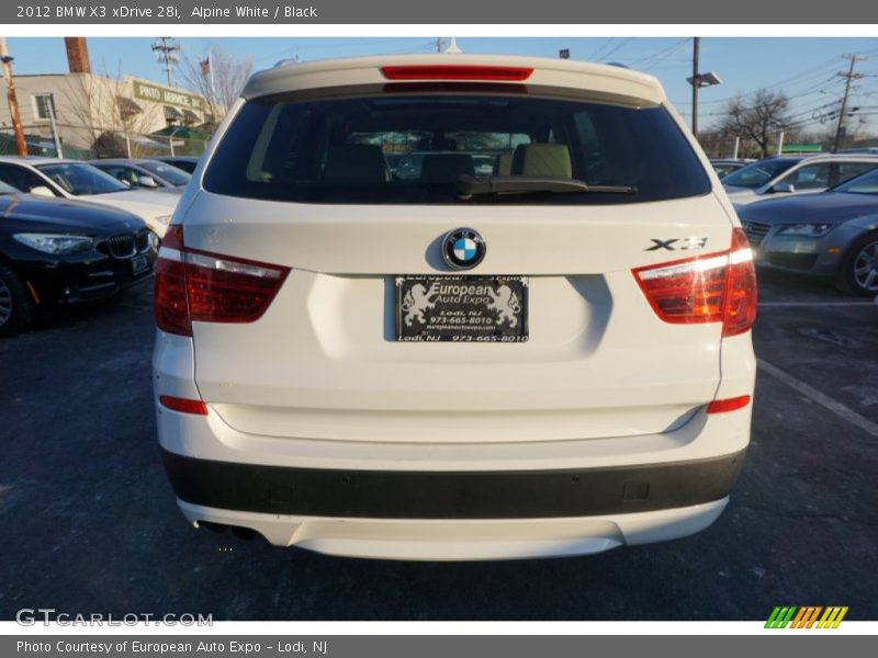 Alpine White / Black 2012 BMW X3 xDrive 28i