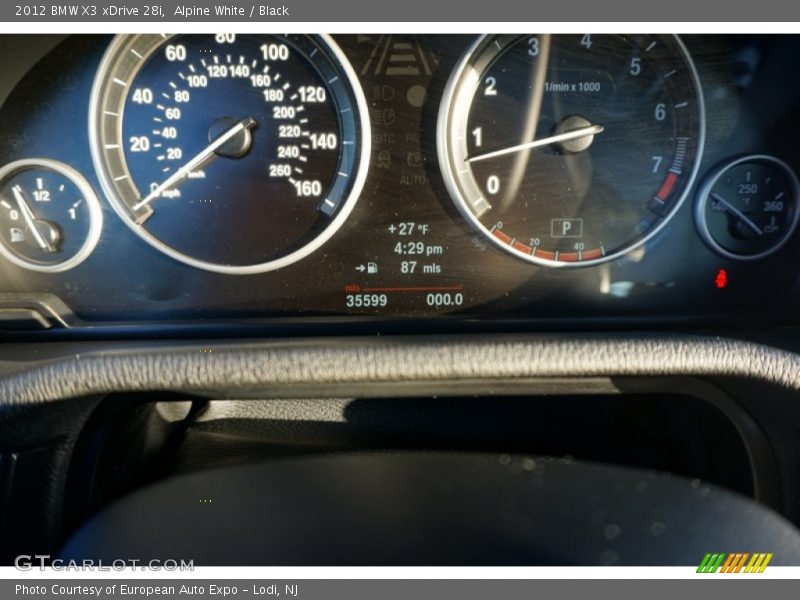 Alpine White / Black 2012 BMW X3 xDrive 28i