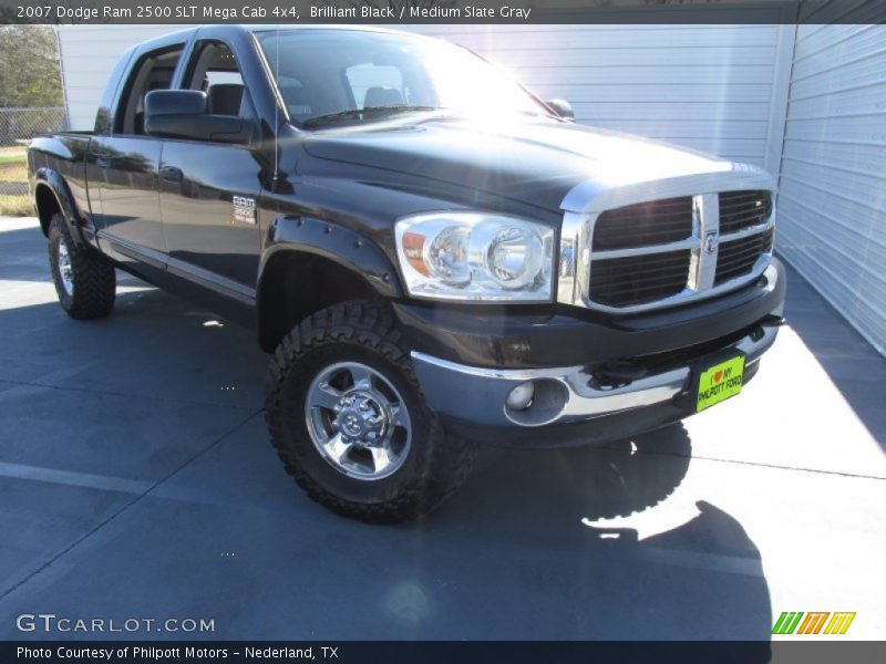 Brilliant Black / Medium Slate Gray 2007 Dodge Ram 2500 SLT Mega Cab 4x4