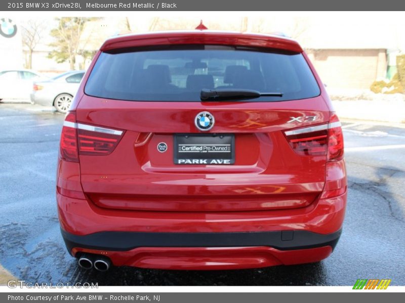 Melbourne Red Metallic / Black 2015 BMW X3 xDrive28i