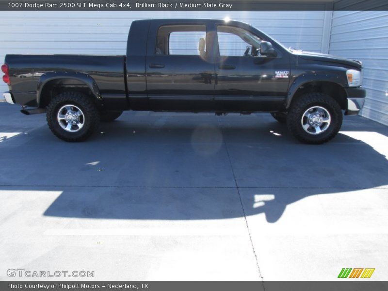 Brilliant Black / Medium Slate Gray 2007 Dodge Ram 2500 SLT Mega Cab 4x4