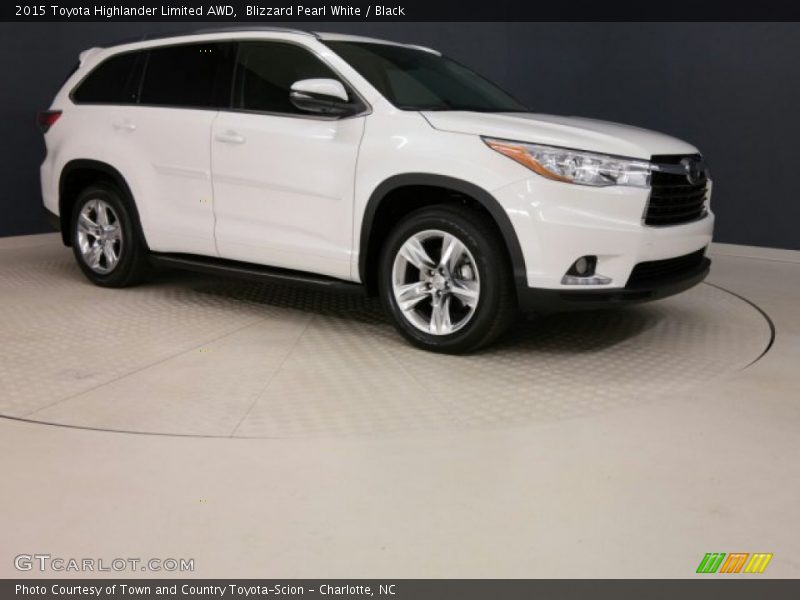 Blizzard Pearl White / Black 2015 Toyota Highlander Limited AWD