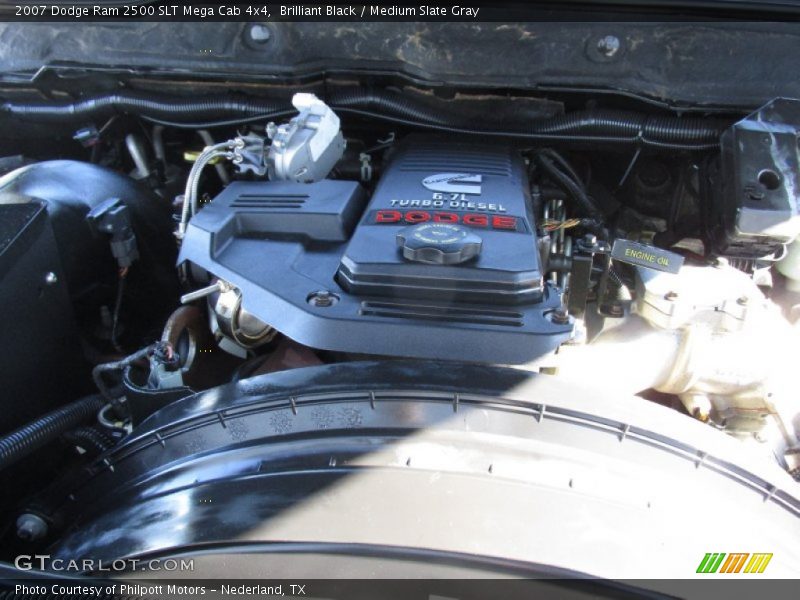 Brilliant Black / Medium Slate Gray 2007 Dodge Ram 2500 SLT Mega Cab 4x4