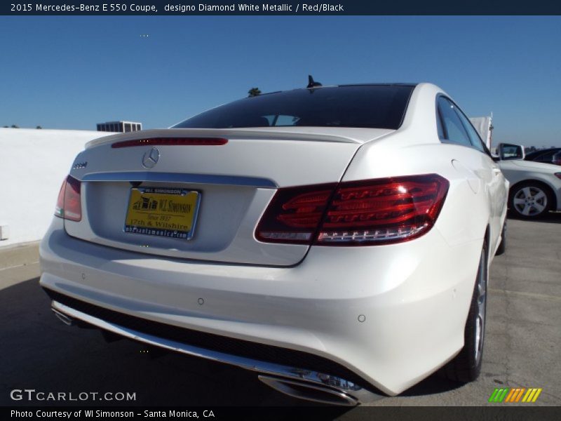 designo Diamond White Metallic / Red/Black 2015 Mercedes-Benz E 550 Coupe