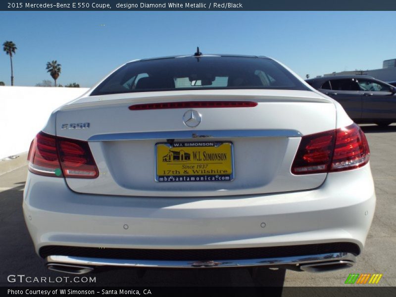 designo Diamond White Metallic / Red/Black 2015 Mercedes-Benz E 550 Coupe