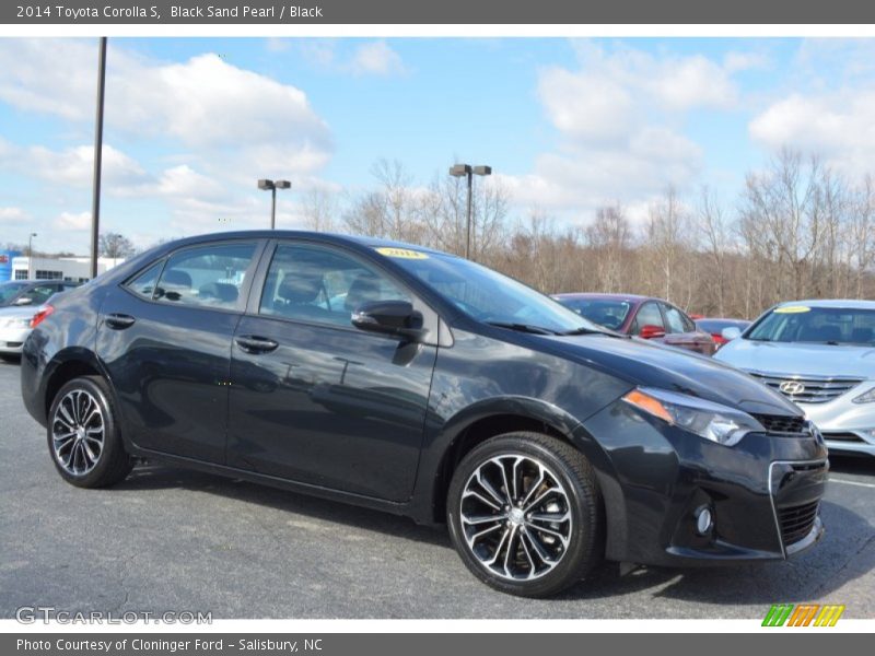 Black Sand Pearl / Black 2014 Toyota Corolla S