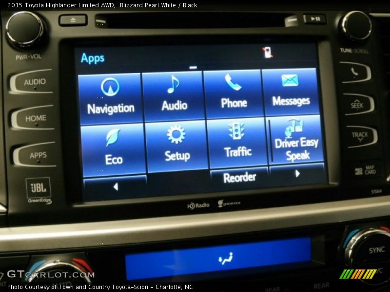 Blizzard Pearl White / Black 2015 Toyota Highlander Limited AWD