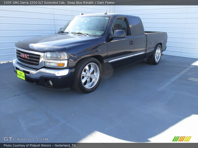 Deep Blue Metallic / Dark Pewter 2005 GMC Sierra 1500 SLT Extended Cab