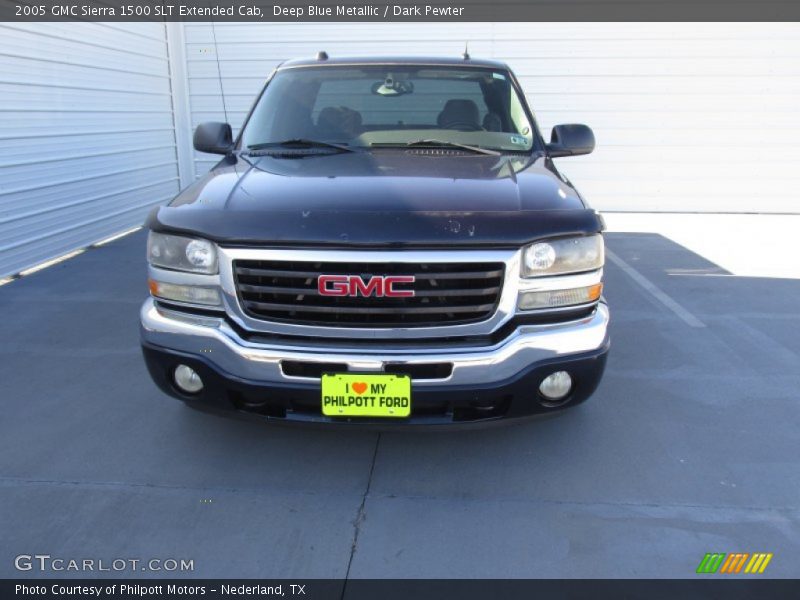 Deep Blue Metallic / Dark Pewter 2005 GMC Sierra 1500 SLT Extended Cab