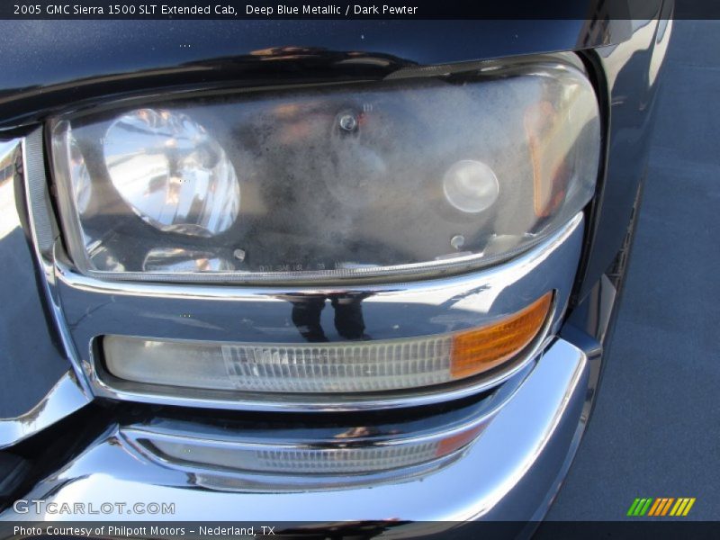 Deep Blue Metallic / Dark Pewter 2005 GMC Sierra 1500 SLT Extended Cab