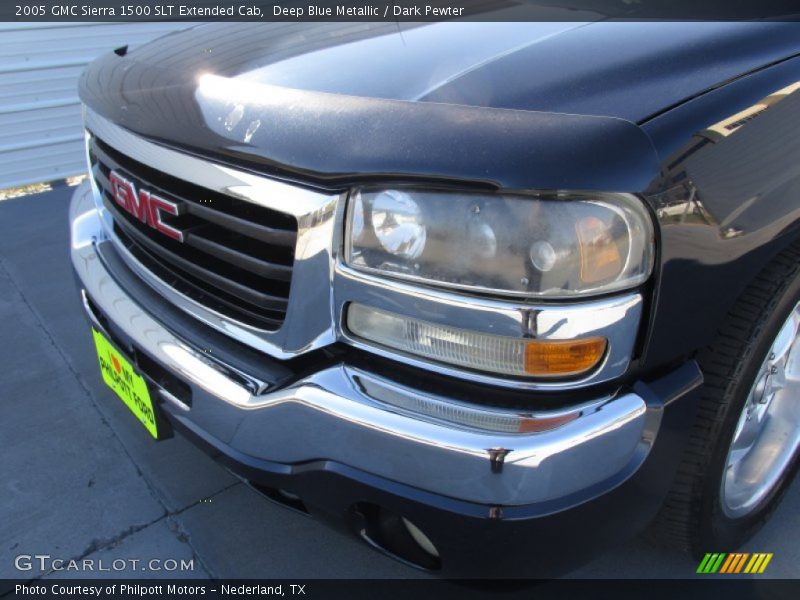 Deep Blue Metallic / Dark Pewter 2005 GMC Sierra 1500 SLT Extended Cab