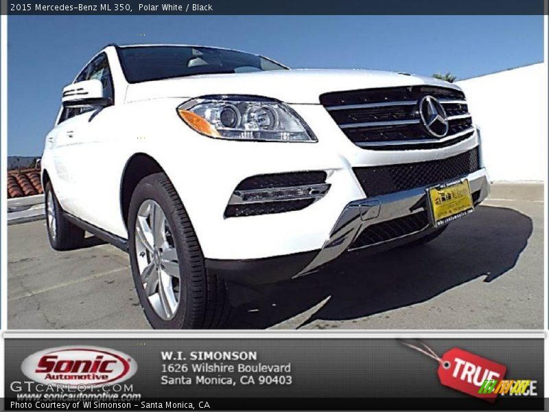 Polar White / Black 2015 Mercedes-Benz ML 350