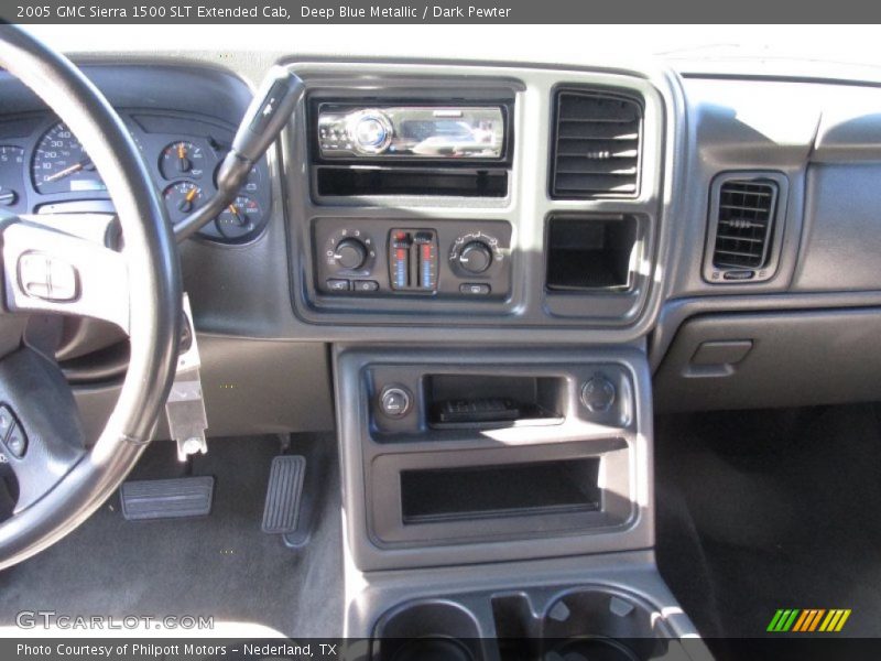 Deep Blue Metallic / Dark Pewter 2005 GMC Sierra 1500 SLT Extended Cab