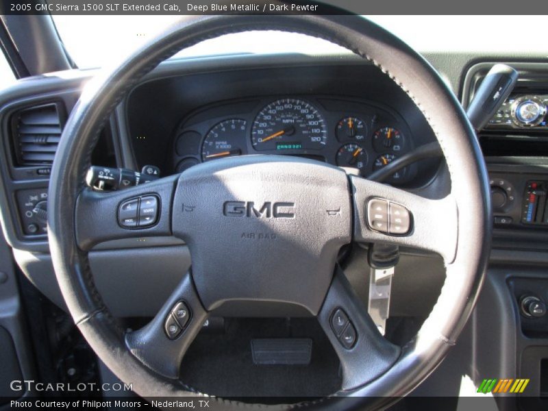 Deep Blue Metallic / Dark Pewter 2005 GMC Sierra 1500 SLT Extended Cab