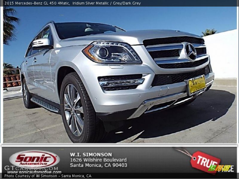 Iridium Silver Metallic / Grey/Dark Grey 2015 Mercedes-Benz GL 450 4Matic