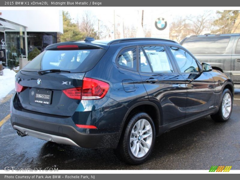 Midnight Blue Metallic / Beige 2015 BMW X1 xDrive28i
