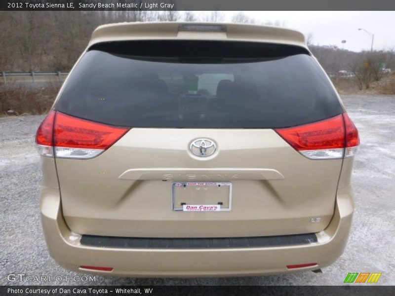 Sandy Beach Metallic / Light Gray 2012 Toyota Sienna LE