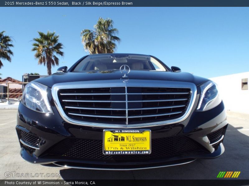 Black / Silk Beige/Espresso Brown 2015 Mercedes-Benz S 550 Sedan