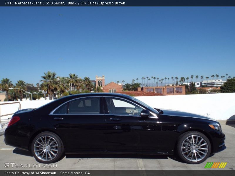 Black / Silk Beige/Espresso Brown 2015 Mercedes-Benz S 550 Sedan