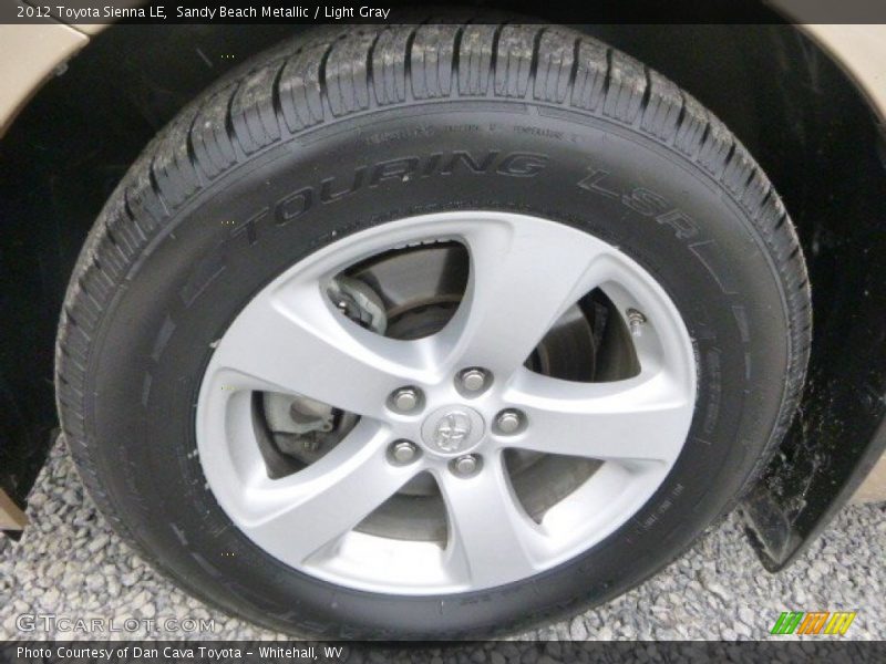 Sandy Beach Metallic / Light Gray 2012 Toyota Sienna LE