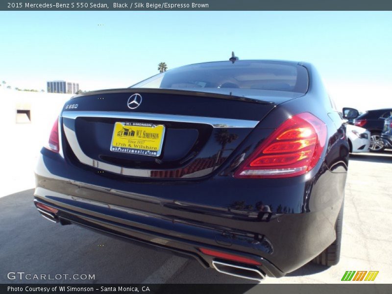 Black / Silk Beige/Espresso Brown 2015 Mercedes-Benz S 550 Sedan