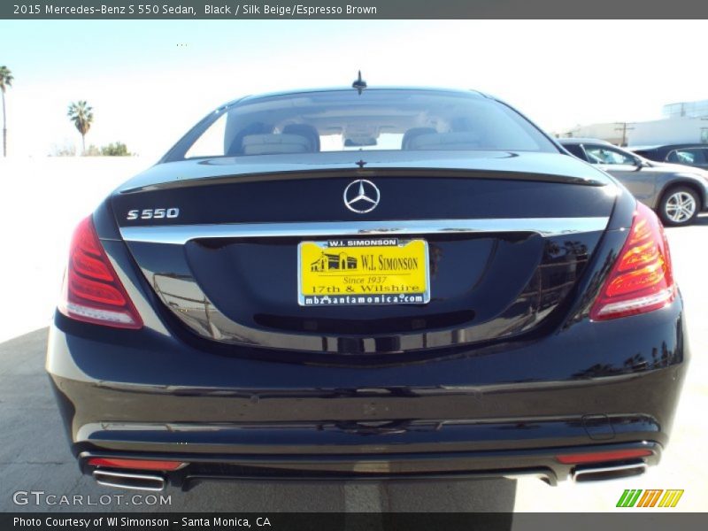 Black / Silk Beige/Espresso Brown 2015 Mercedes-Benz S 550 Sedan