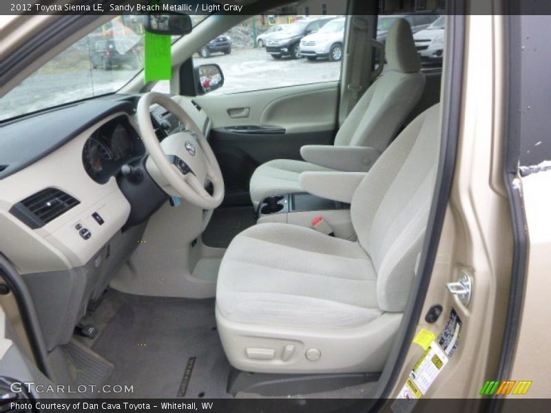 Sandy Beach Metallic / Light Gray 2012 Toyota Sienna LE