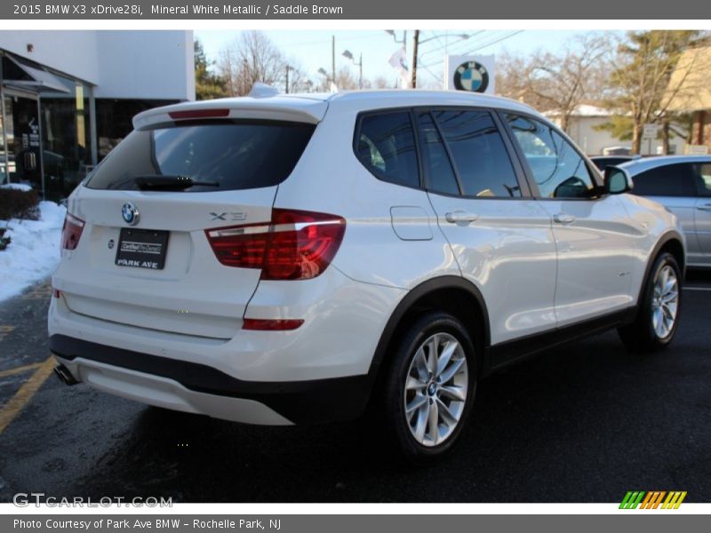 Mineral White Metallic / Saddle Brown 2015 BMW X3 xDrive28i