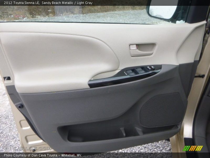 Sandy Beach Metallic / Light Gray 2012 Toyota Sienna LE