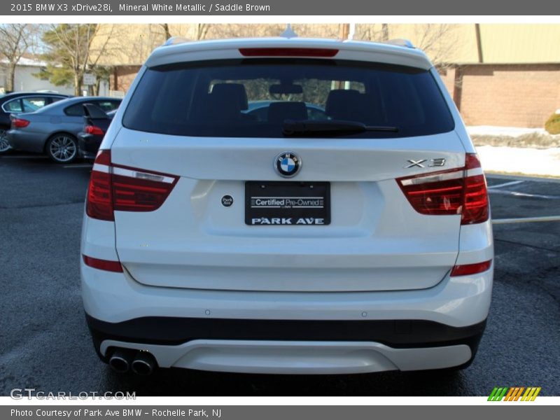 Mineral White Metallic / Saddle Brown 2015 BMW X3 xDrive28i
