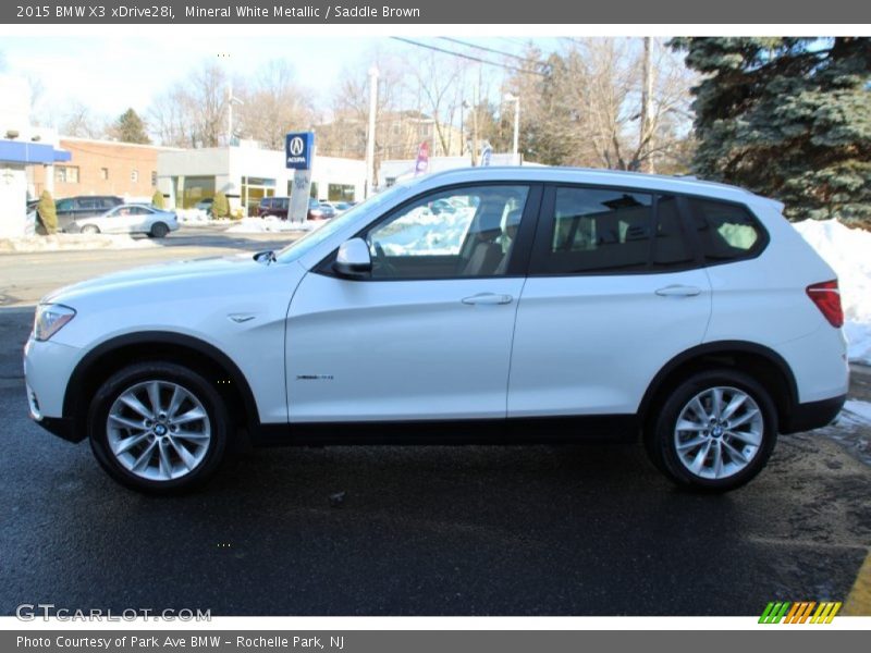 Mineral White Metallic / Saddle Brown 2015 BMW X3 xDrive28i