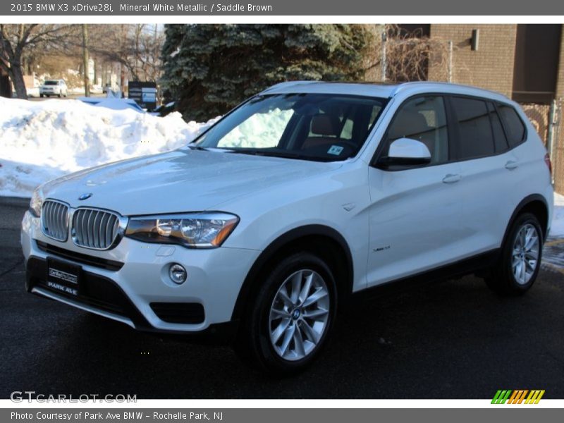Mineral White Metallic / Saddle Brown 2015 BMW X3 xDrive28i