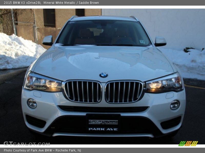 Mineral White Metallic / Saddle Brown 2015 BMW X3 xDrive28i