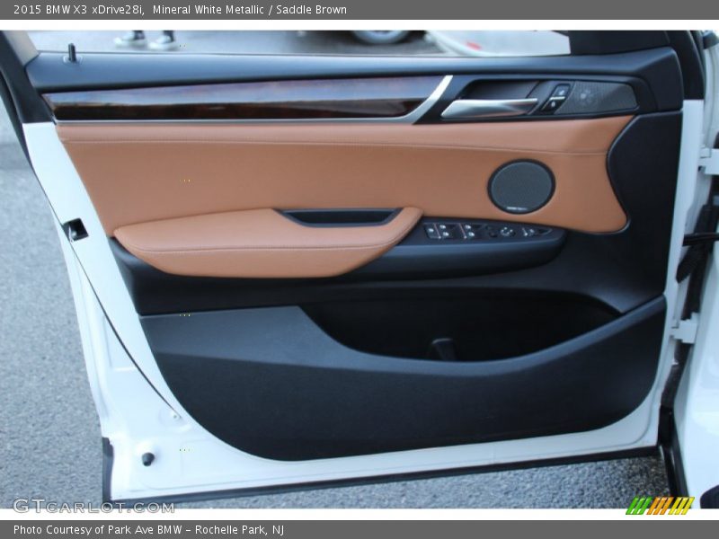 Mineral White Metallic / Saddle Brown 2015 BMW X3 xDrive28i