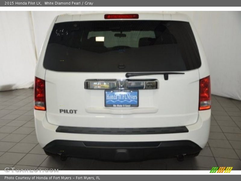 White Diamond Pearl / Gray 2015 Honda Pilot LX