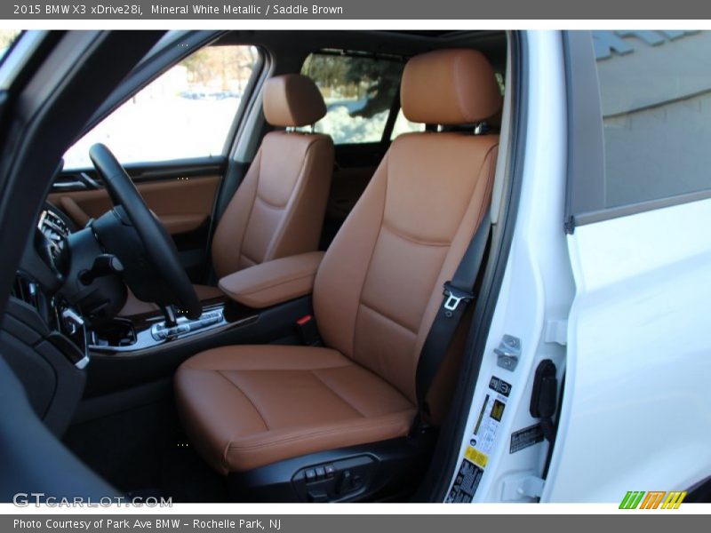 Mineral White Metallic / Saddle Brown 2015 BMW X3 xDrive28i