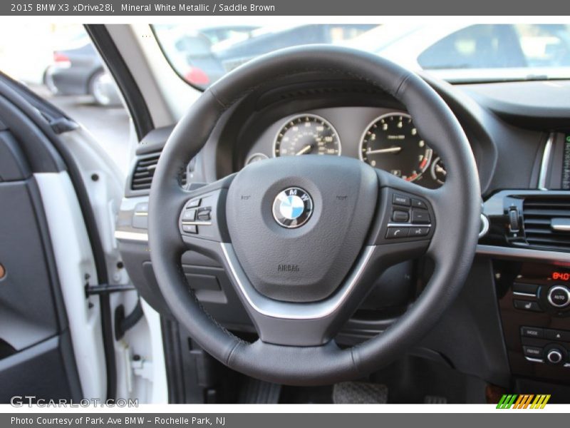 Mineral White Metallic / Saddle Brown 2015 BMW X3 xDrive28i
