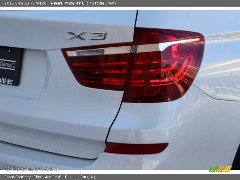 Mineral White Metallic / Saddle Brown 2015 BMW X3 xDrive28i