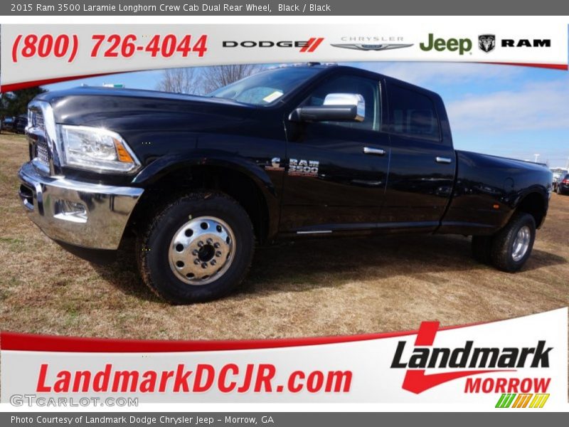 Black / Black 2015 Ram 3500 Laramie Longhorn Crew Cab Dual Rear Wheel