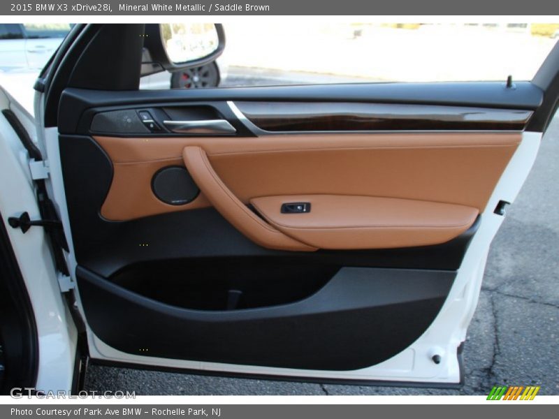 Mineral White Metallic / Saddle Brown 2015 BMW X3 xDrive28i