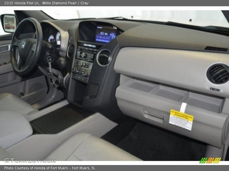 White Diamond Pearl / Gray 2015 Honda Pilot LX
