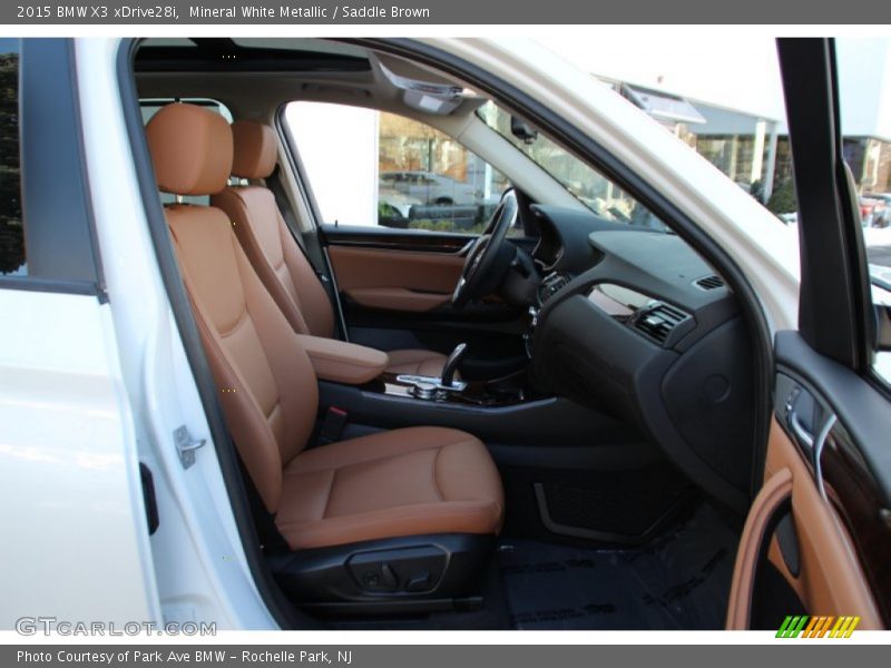 Mineral White Metallic / Saddle Brown 2015 BMW X3 xDrive28i