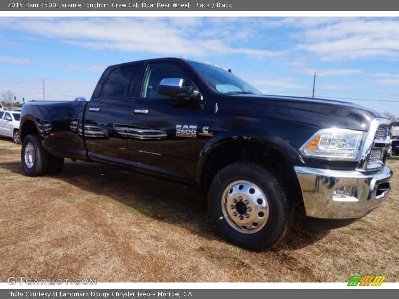Front 3/4 View of 2015 3500 Laramie Longhorn Crew Cab Dual Rear Wheel
