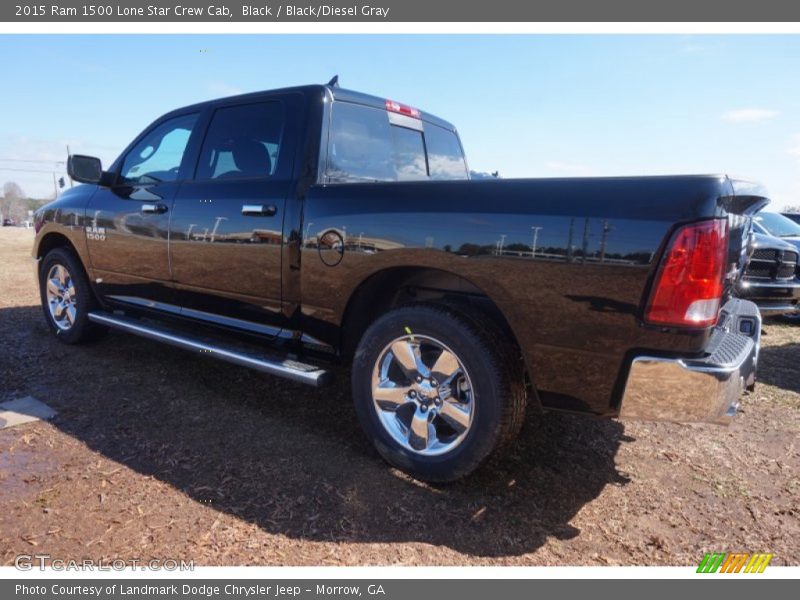 Black / Black/Diesel Gray 2015 Ram 1500 Lone Star Crew Cab