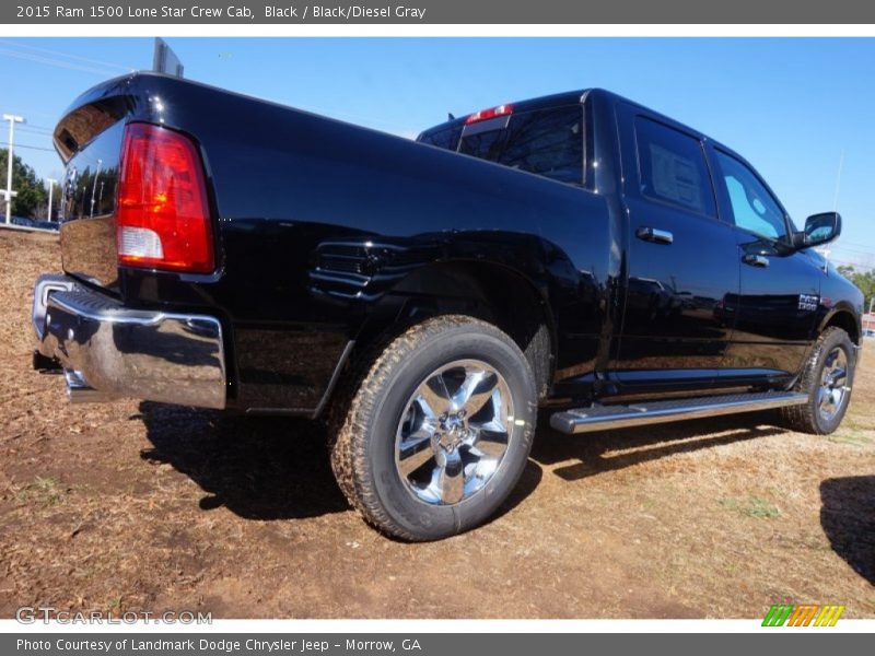 Black / Black/Diesel Gray 2015 Ram 1500 Lone Star Crew Cab