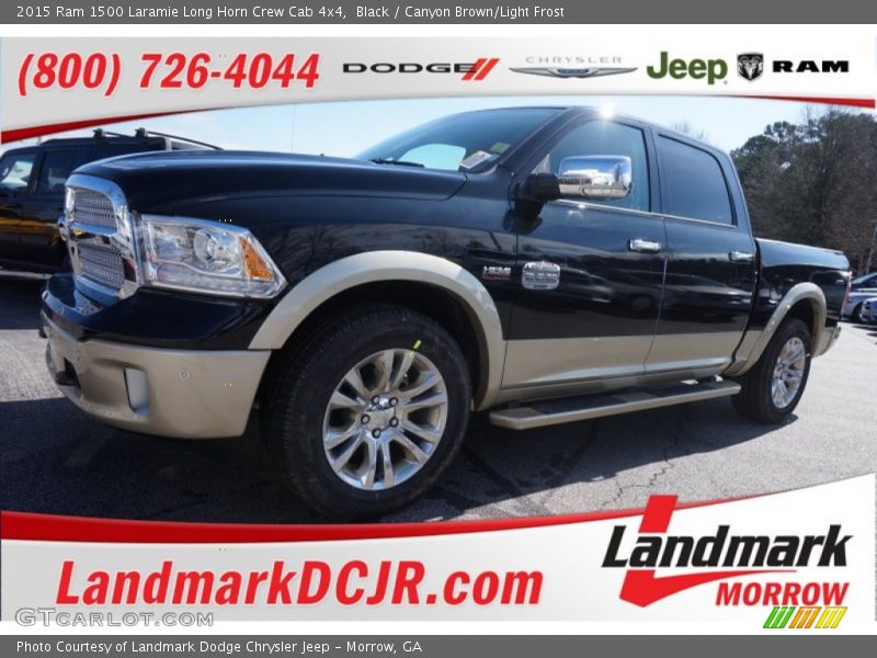 Black / Canyon Brown/Light Frost 2015 Ram 1500 Laramie Long Horn Crew Cab 4x4