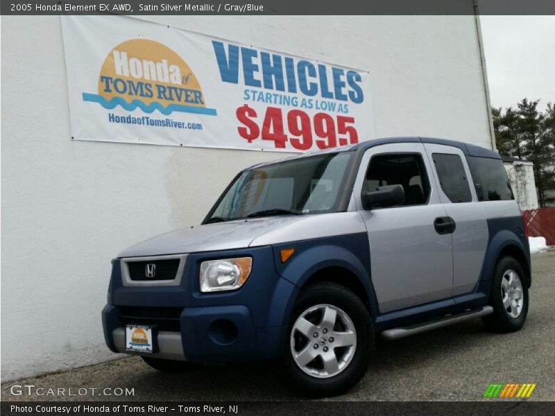 Satin Silver Metallic / Gray/Blue 2005 Honda Element EX AWD