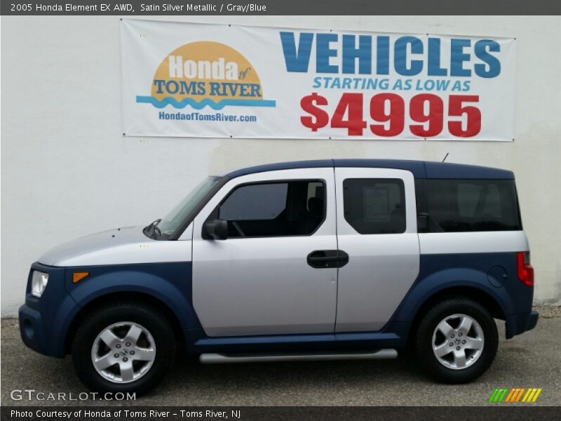 Satin Silver Metallic / Gray/Blue 2005 Honda Element EX AWD